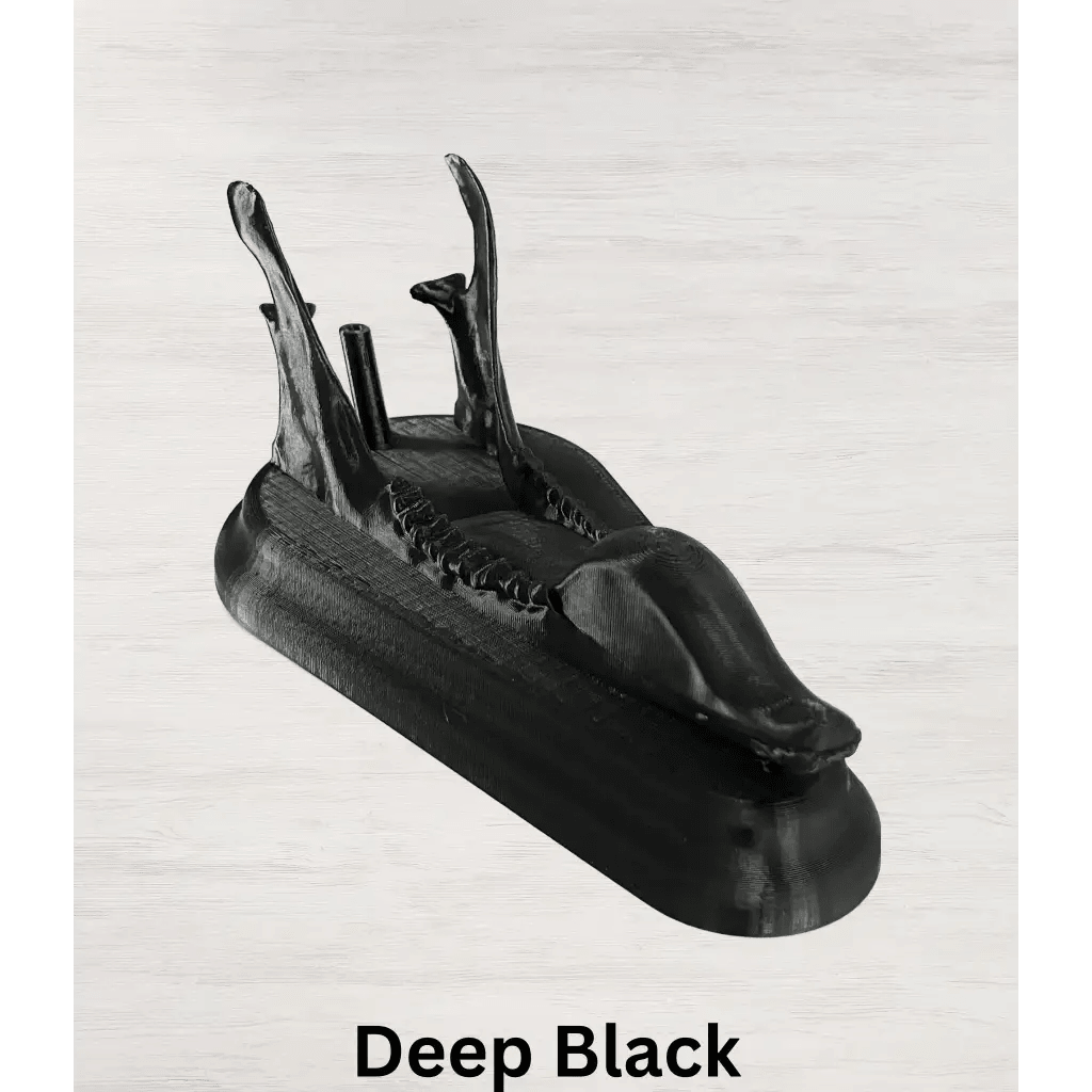 Whitetail Deer European Mount - Deep Black - 10 3/4L x 5