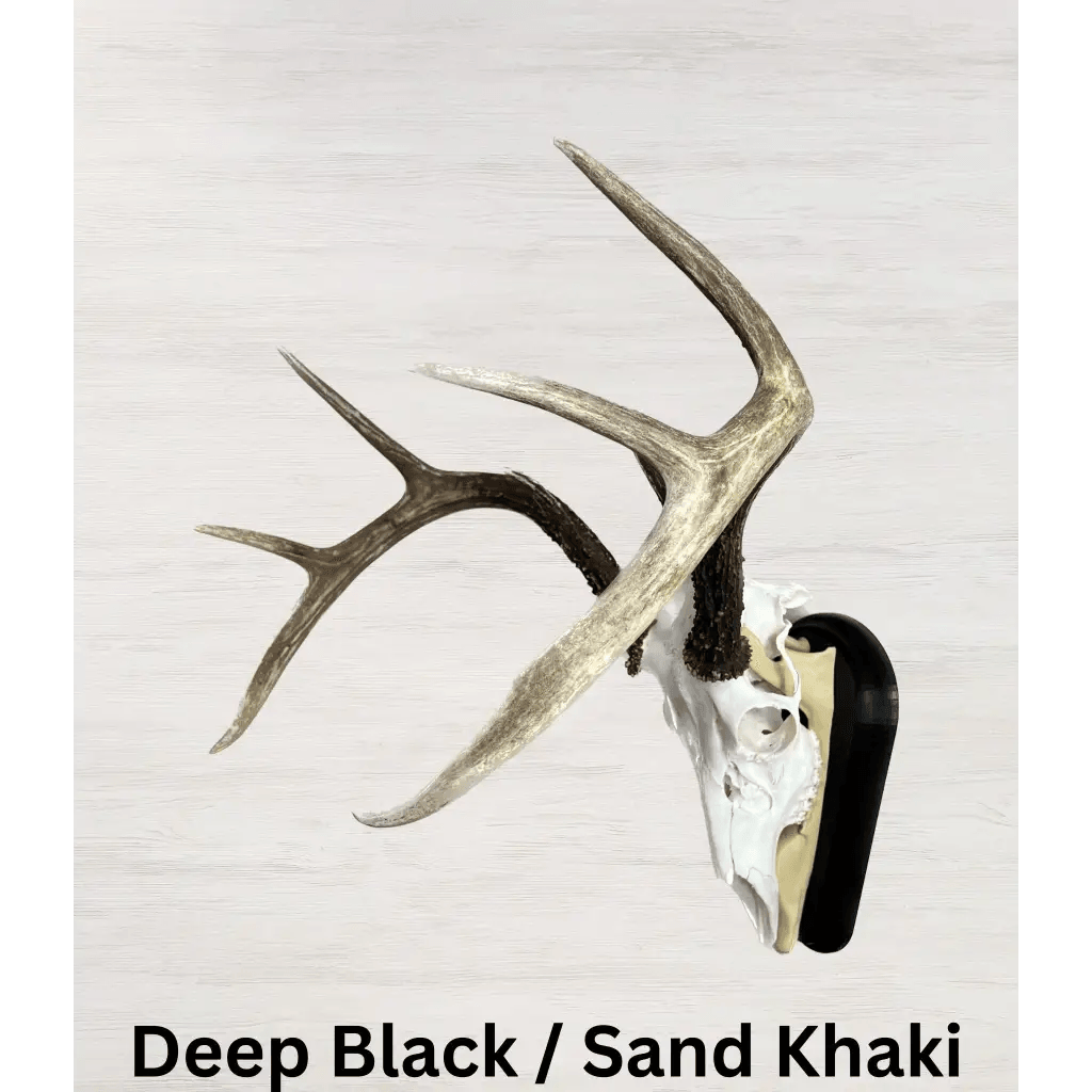 Whitetail Deer European Mount - Deep Black / Sand Khaki 