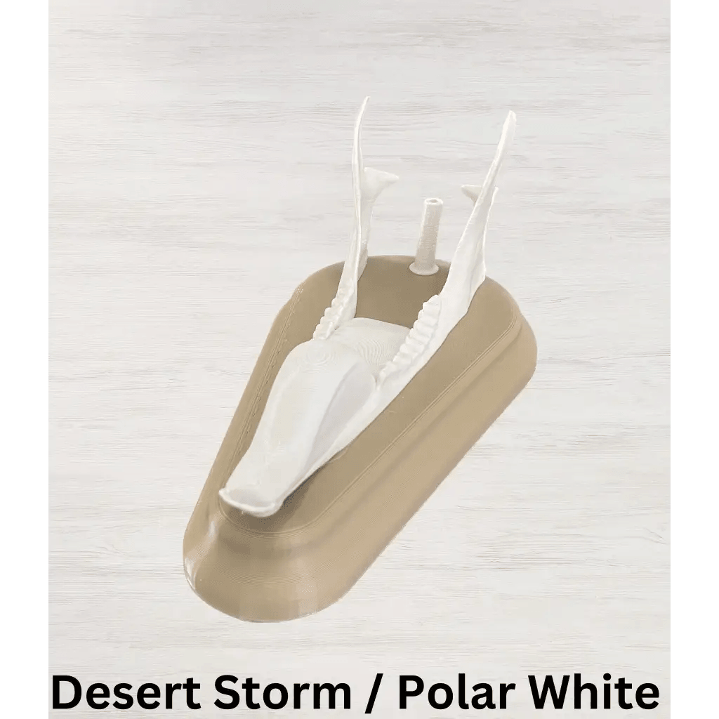 Whitetail Deer European Mount - Desert Storm / Polar White -