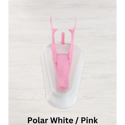 Whitetail Deer European Mount - Polar White/Pink - 10 3/4L x